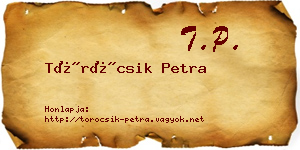 Töröcsik Petra névjegykártya